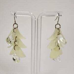 Light green acrylic petal dangle